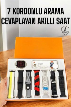 Akıllı Saat 7 Kordonlu Bildirim Görebilen Metal Kordon GPS Özelliği - Lisinya