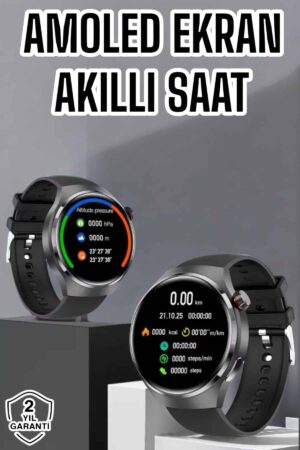 Akıllı Saat Bluetooth Bağlantılı Amoled Ekran Uyku ve Sağlık Takibi - Lisinya