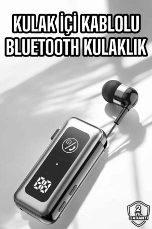 Makaralı Bluetooth Kulaklık Kulak İçi Dijital Göstergeli Yüksek Ses Kaliteli - Lisinya